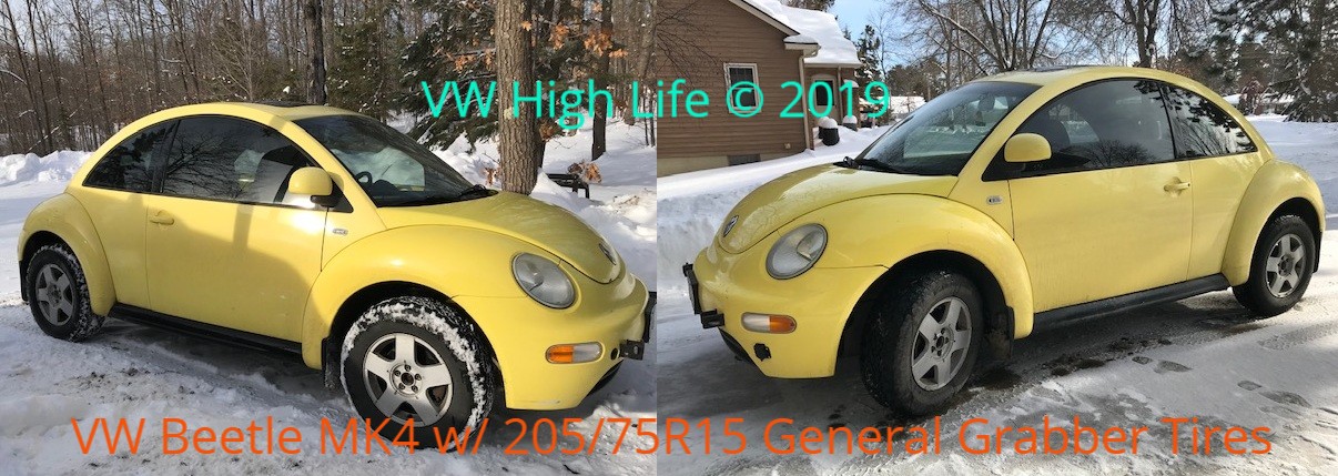 VW Beetle MK4 w/ 205/75R15 General Grabber Tires